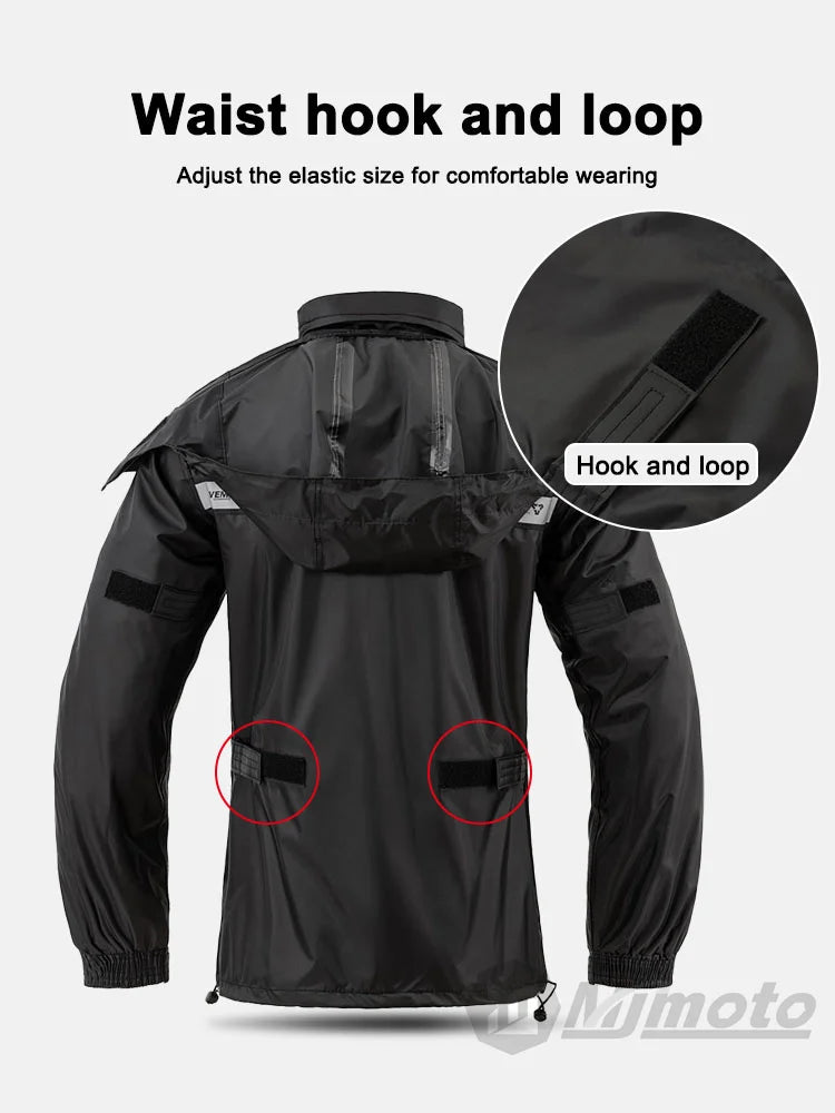 New Motorcycle Raincoat Suit Men Women Waterproof Motocross Raincoat Jacket Motorbike Raincoat Pants Reflective Bicycle Raincoat