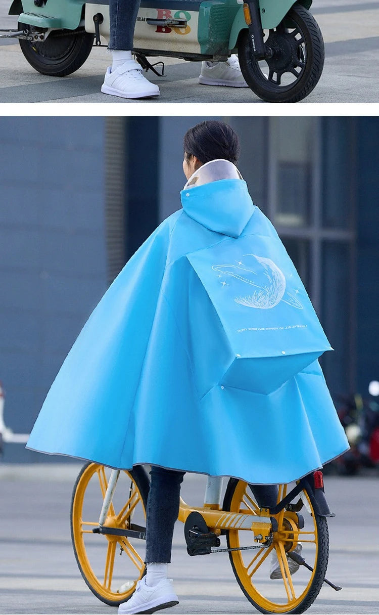 Men'S And Women'S Single Long Full Body Raincoat For Rainstorm Prevention Bicycle Electric Battery Car Raincoat