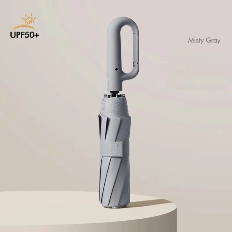 Ring Buckle Design 20 Rib Fully Automatic Umbrella for Men Folding Extra Large Strong Strong WOMEN'S Sunshade Double Umbrella