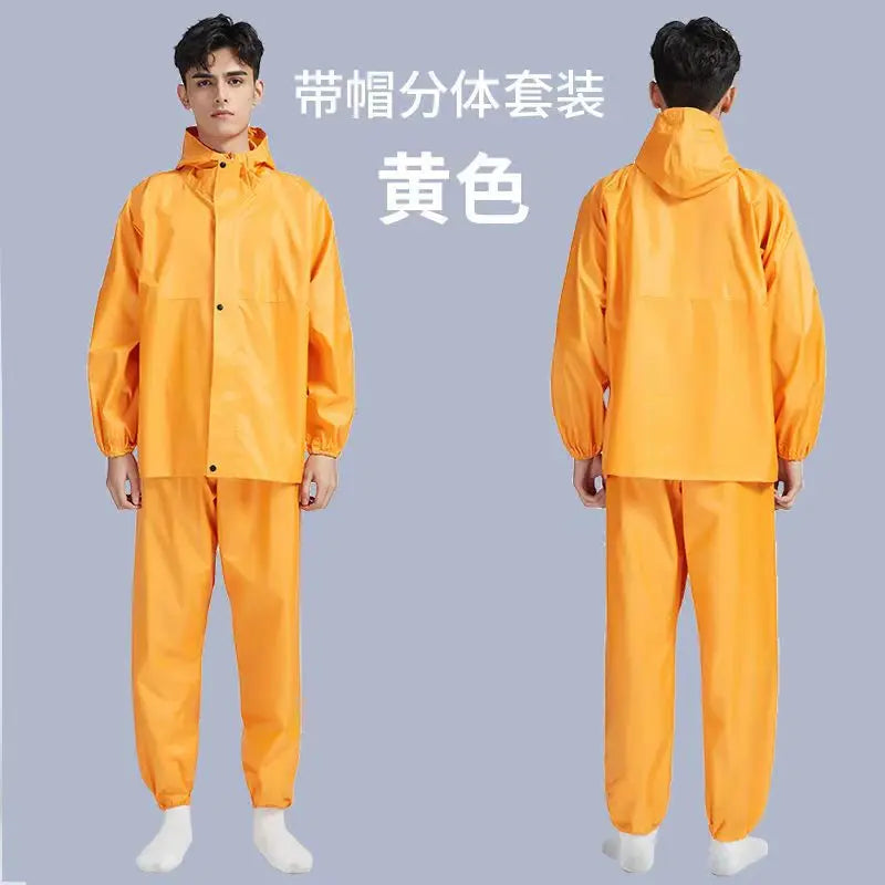 One-piece Hooded Waterproof Moto Riding Raincoat Rider Raincoat Men Women Split Type Outdoor Dustproof Lightweight Work Clothes