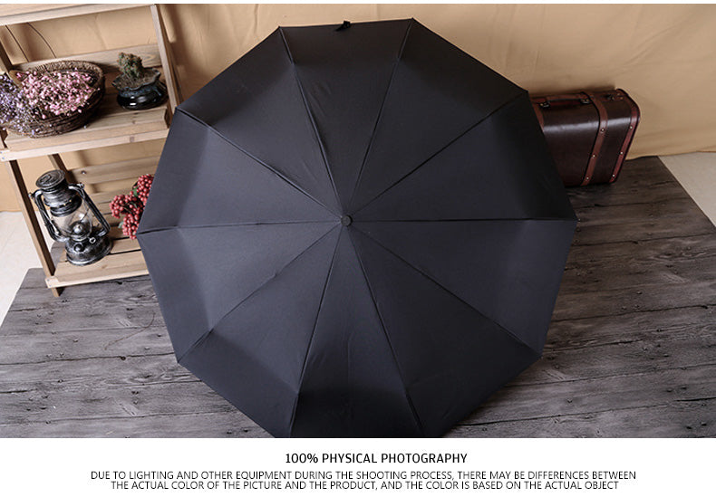 Genuine Parachase Folding Umbrella Brand Business Men Automatic Umbrella Rain Windproof Curved Handle Prasols for Adult