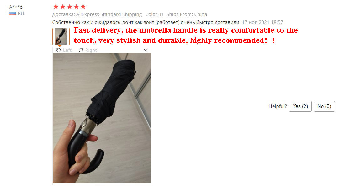 Genuine Parachase Folding Umbrella Brand Business Men Automatic Umbrella Rain Windproof Curved Handle Prasols for Adult