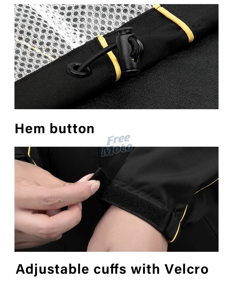 SULAITE Motorcycle Raincoat Suits Men Waterproof Rain Gear Rain Jacket Reflective Work Rain Coats Lightweight Hiking Rainsuit