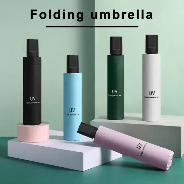 Umbrellas Sun umbrellas Cartoon rain and sunny manually folded student portable umbrellas Sunshade accessories Outdoor equipment