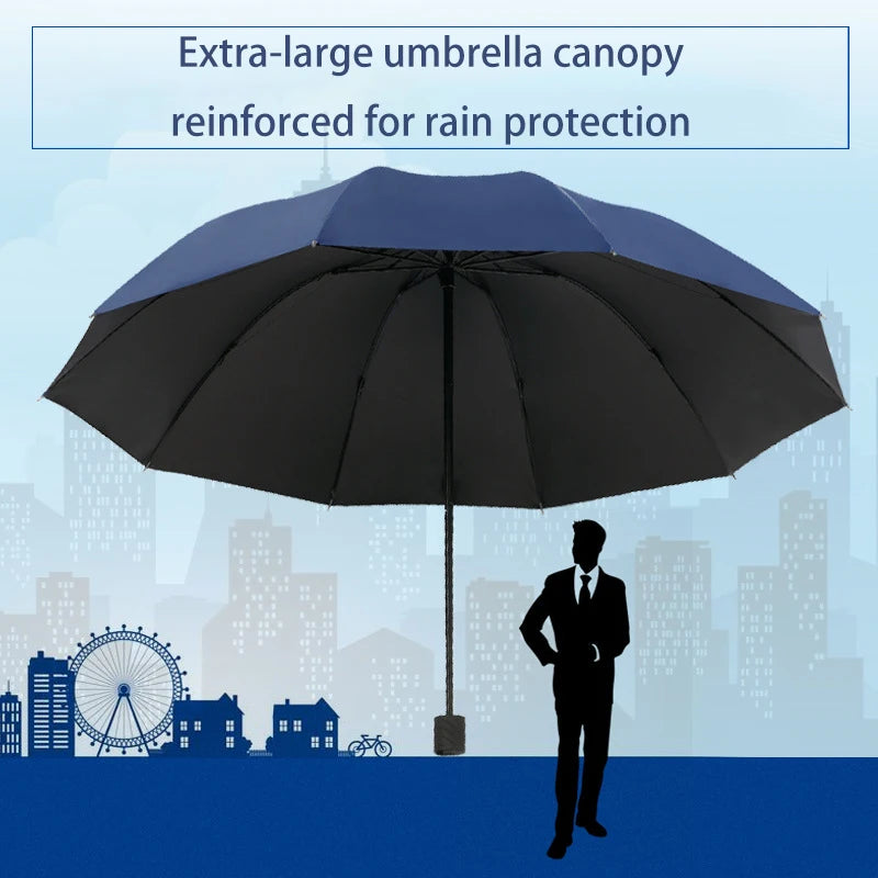 130cm Extra-large Folding Umbrella Suitable for Both Sunny and Rainy Days and Is Windproof, Waterproof Comprehensive Protection.