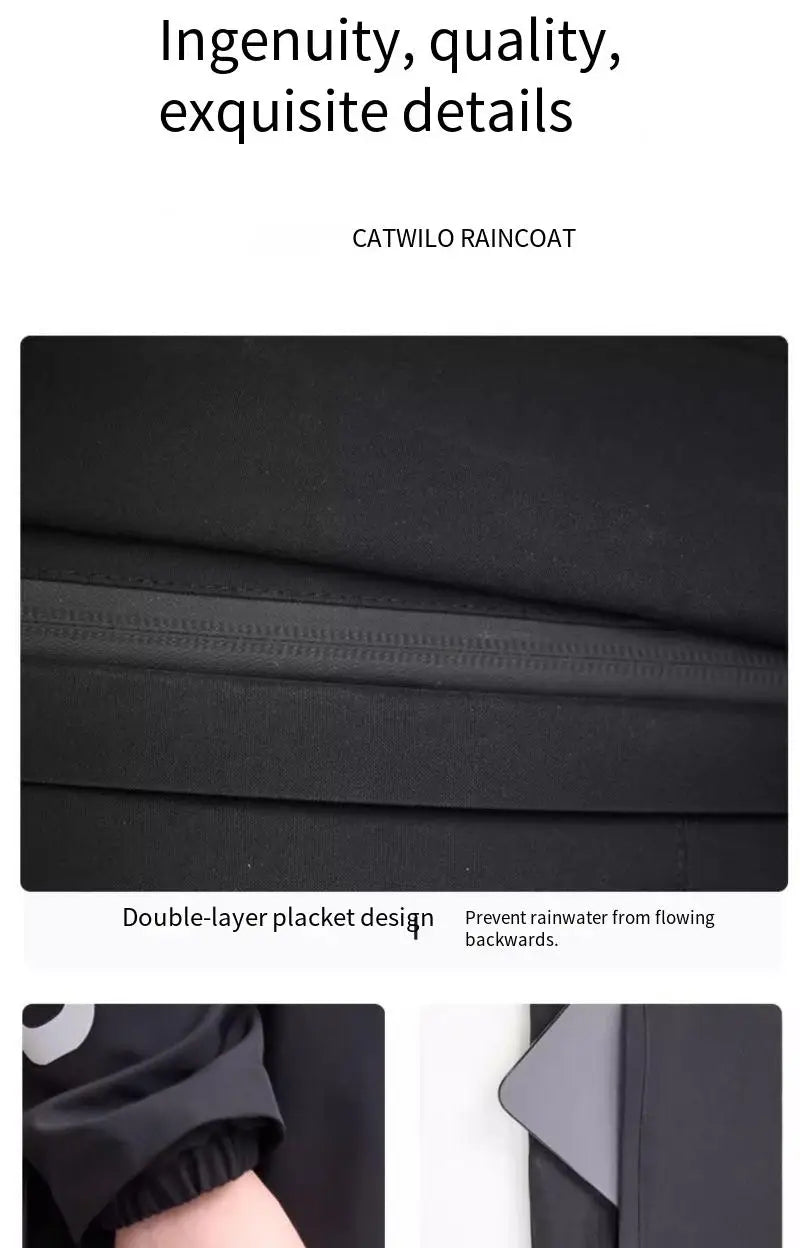 Electric Motorcycle Full-body Raincoat for Riders, Unisex Long Version with Fleece Lining, Waterproof and Rainproof Riding Rain