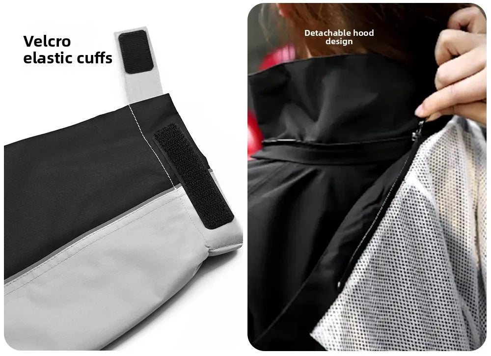 WOSAWE Motorcycle Raincoat Suit Moto Rider Split Waterproof Jacket Rain Pants E-bike Hiking Fishing Camping Foldable Rainwear