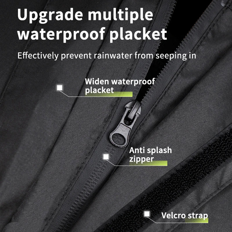 Split Type Raincoat Rainpants 2Pcs/set Motorcycle Rider Riding Raincoat Suit New Upgrade Breathable Rainproof Night Reflective