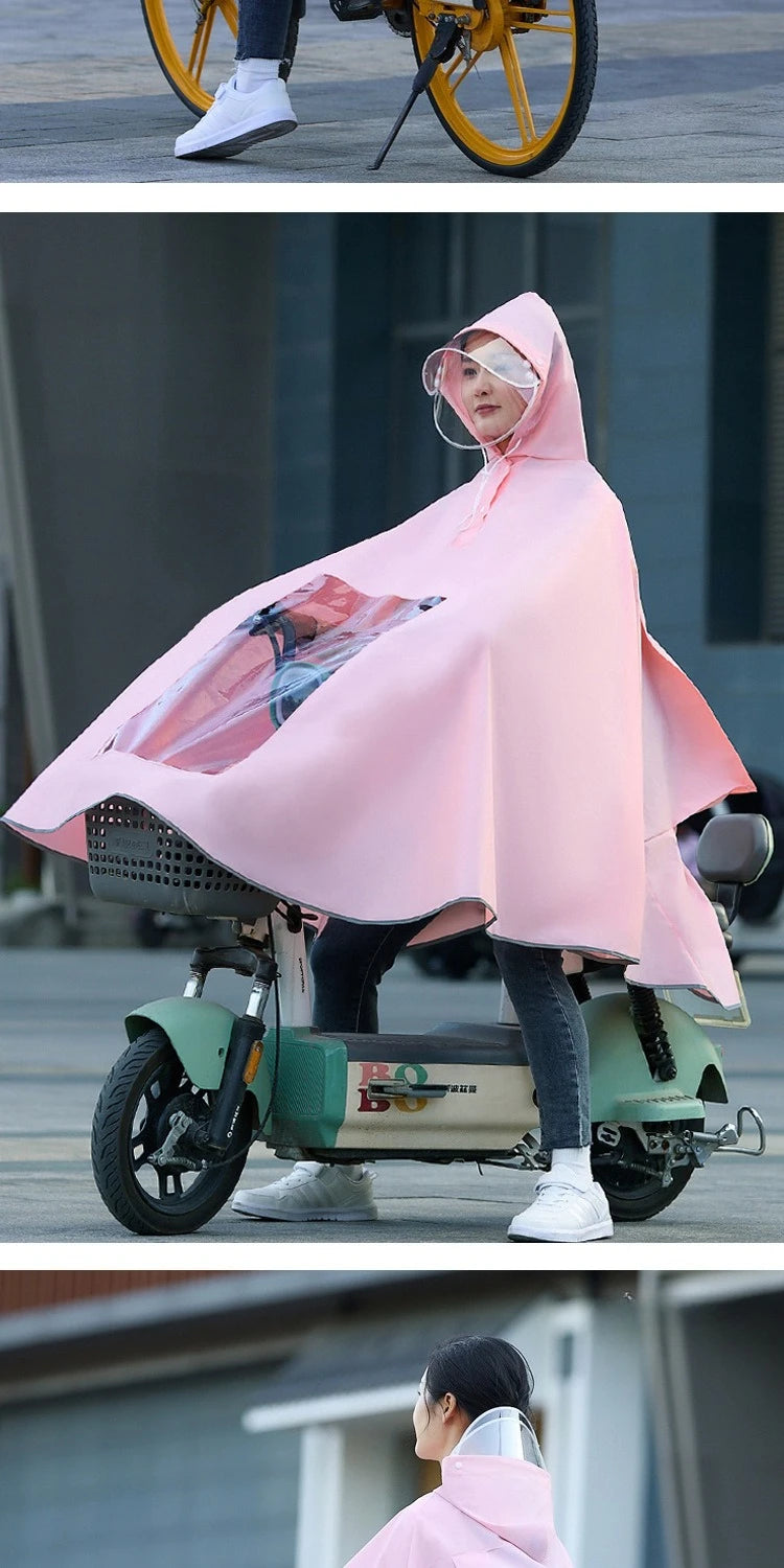 Men'S And Women'S Single Long Full Body Raincoat For Rainstorm Prevention Bicycle Electric Battery Car Raincoat