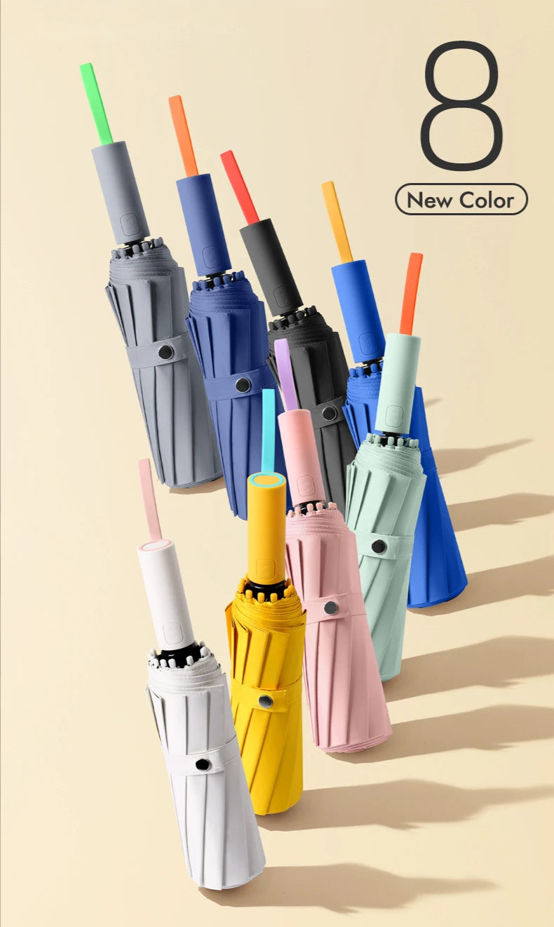 Super Strong Windproof Automatic Umbrella for Men and Women, 72 Bone, Large Rainproof, Sun UV Protection, Folding Rain Umbrellas