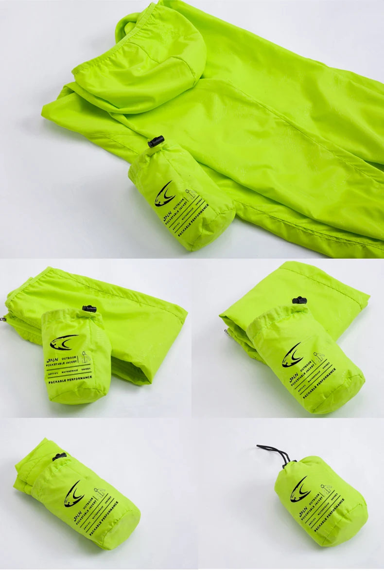 JNLN Unisex Waterproof Outdoor Sport Jacket Men Women Hiking Camping Trekking Quick Dry Windbreaker Sun-Protective Rain Coat