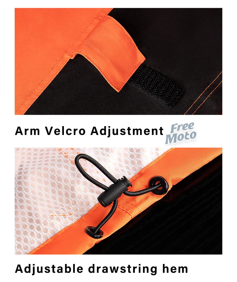 SULAITE Motorcycle Raincoat Suits Men Waterproof Rain Gear Rain Jacket Reflective Work Rain Coats Lightweight Hiking Rainsuit