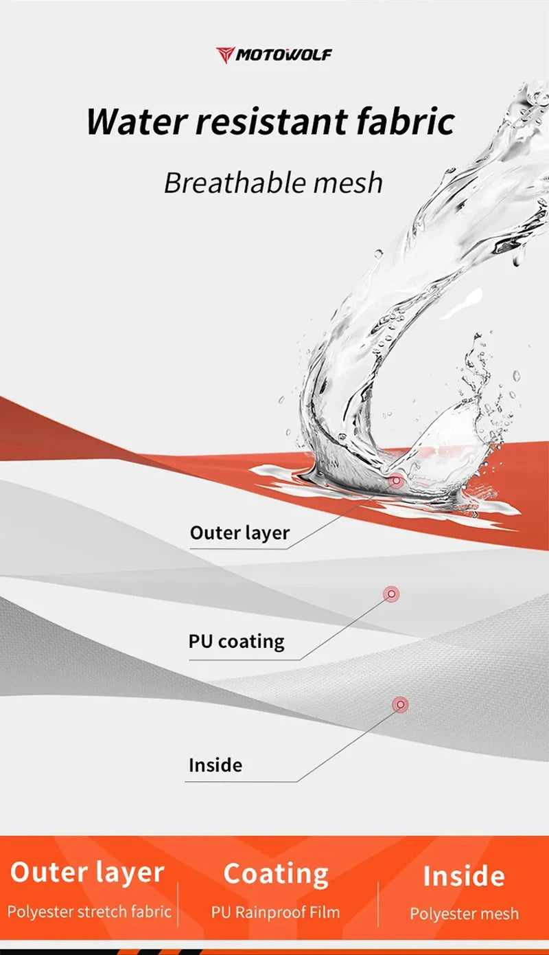 Motorcycle Rainsuit Waterproof Split Raincoat Suit Cycling Motorbike Jacket and Pants Lightweight Foldable Windproof Reflective