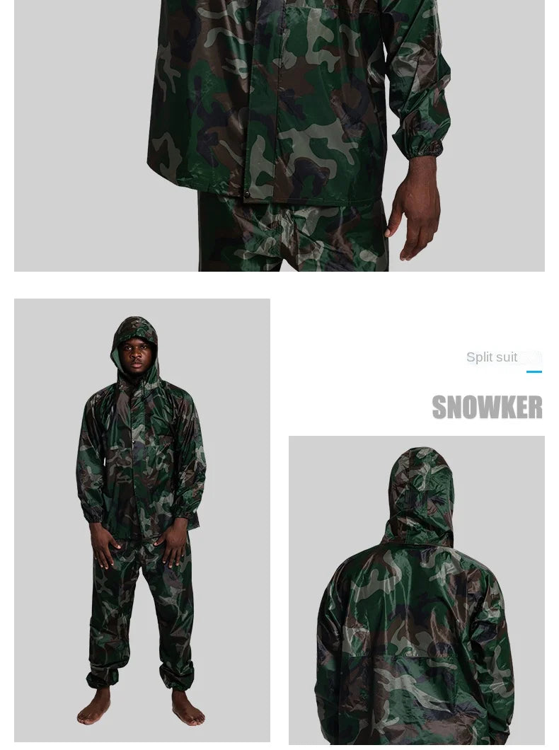 Waterproof Raincoat /Conjoined Men Raincoat/overalls Men and Women Fission Rain Suit Rain Coat Hooded Womens Raincoat