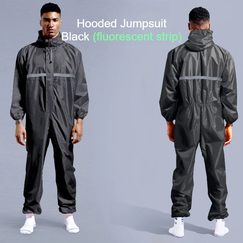 Waterproof Raincoat /Conjoined Men Raincoat/overalls Men and Women Fission Rain Suit Rain Coat Hooded Womens Raincoat