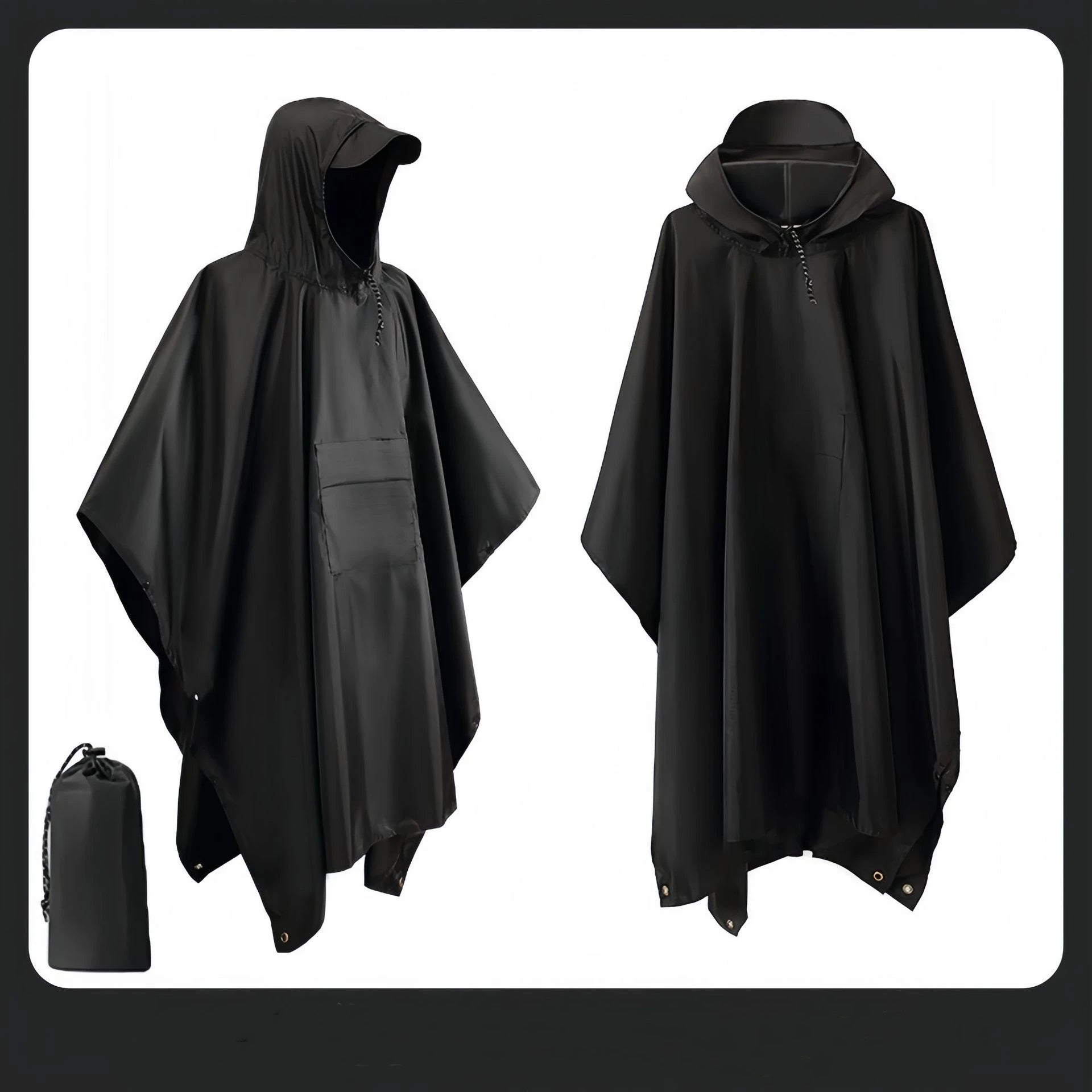 New 3 in 1 Outdoor Raincoat Waterproof Multifunction Rain Cover Lightweight Large Outdoor Rainwear Hiking Travel