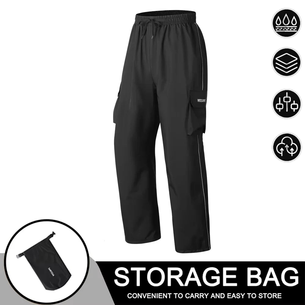 WOSAWE Motorcycle Raincoat Men's Rainproof Thickened plus-Sized Riding Full Body Split Single Raincoat Rain Pants