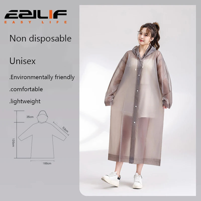 Adult Raincoat Non Disposable Thickened Outdoor Travel Climbing Waterproof Rain Gear Universal One Piece Raincoat