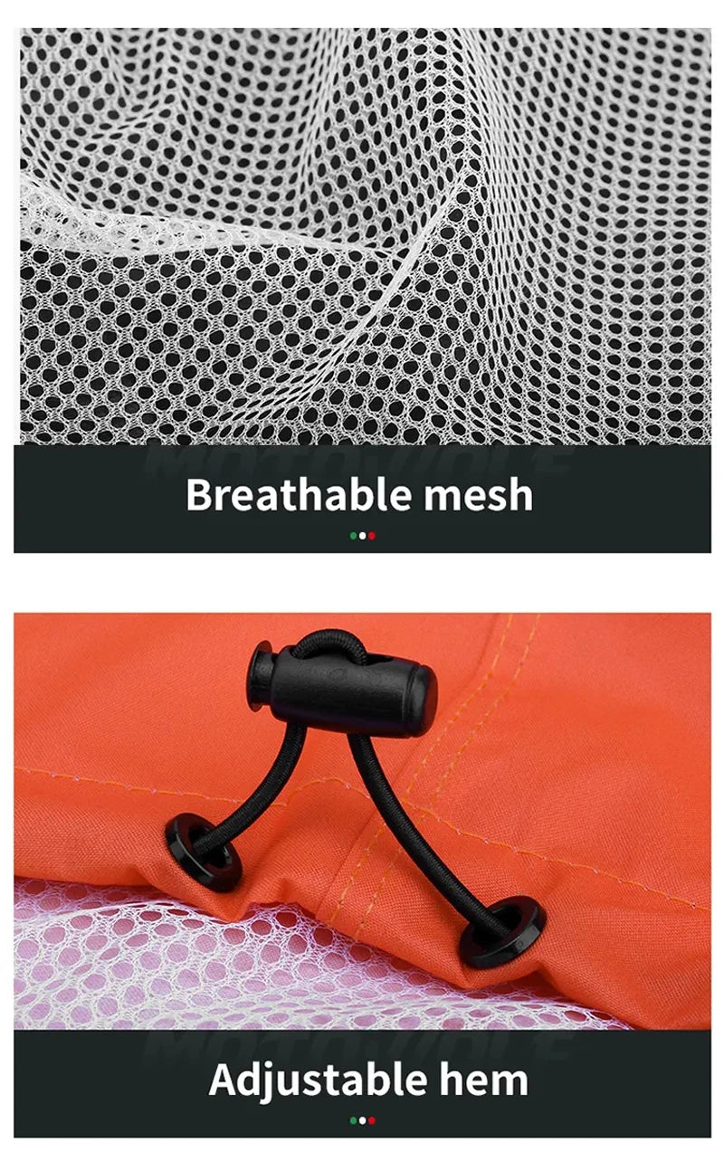 Motorcycle Rainsuit Waterproof Split Raincoat Suit Cycling Motorbike Jacket and Pants Lightweight Foldable Windproof Reflective