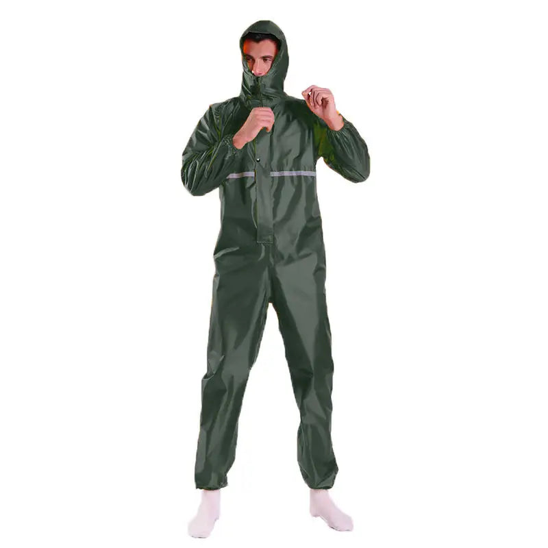 Dustproof One-Piece Overalls for Men, Hooded Raincoat, Waterproof, Anti-Static, Dust-Free, Protective Clothing
