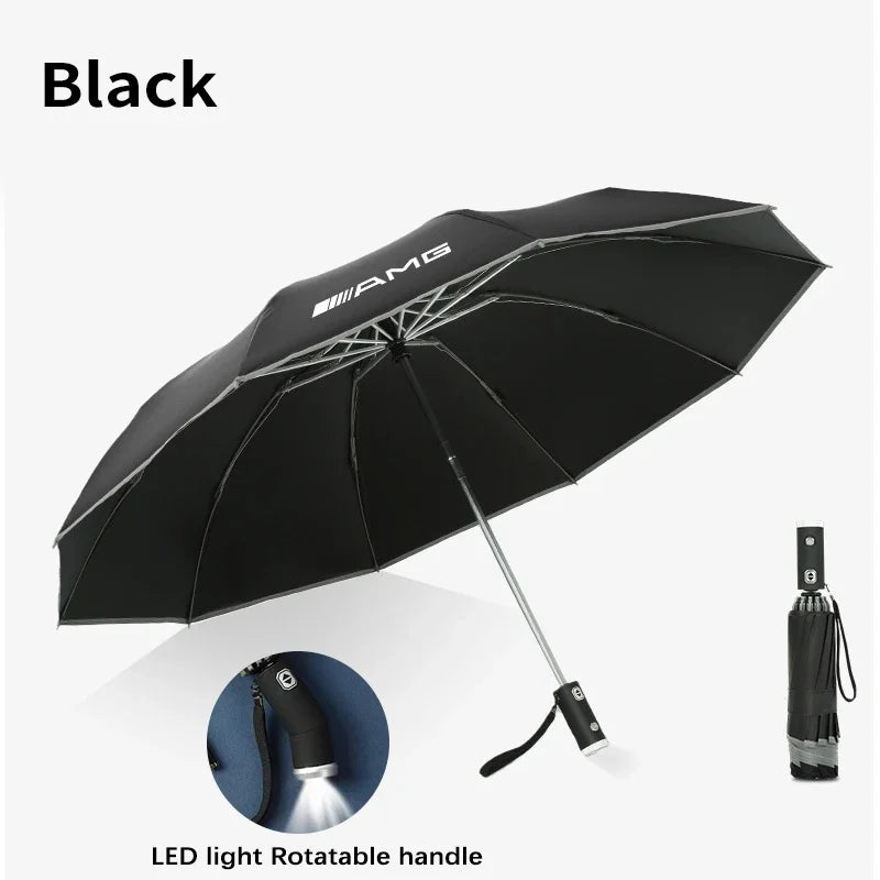 Mercedes Benz A B C E S Class AMG GLA GLB GLC GLE CLA CLS SLC GLS GLK SLK Vito Car Automatic Folding Windproof Sunshade Umbrella