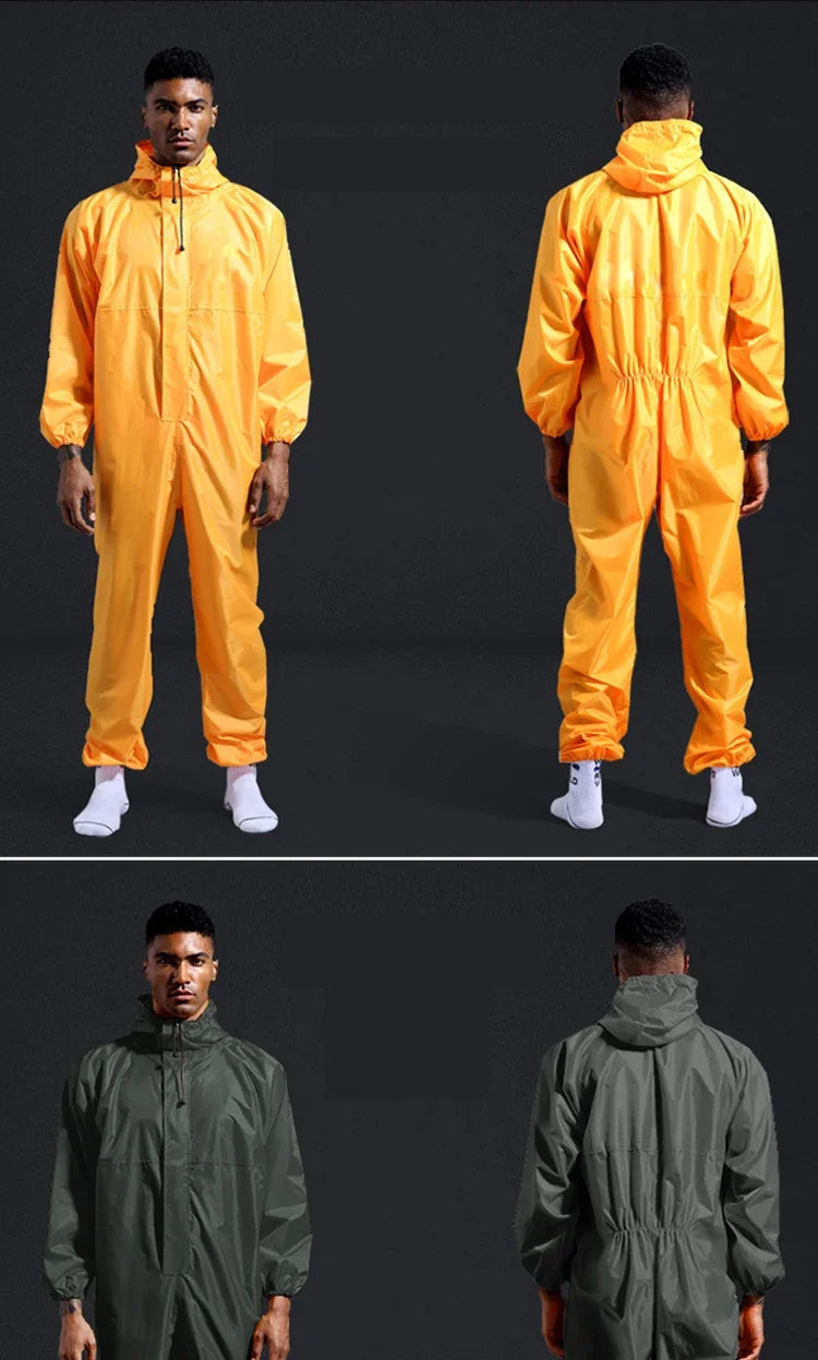 Waterproof Raincoat /Conjoined Men Raincoat/overalls Men and Women Fission Rain Suit Rain Coat Hooded Womens Raincoat