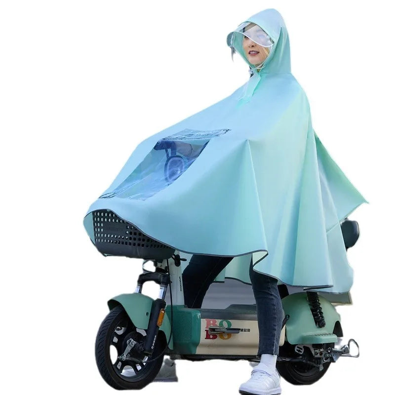 Men'S And Women'S Single Long Full Body Raincoat For Rainstorm Prevention Bicycle Electric Battery Car Raincoat