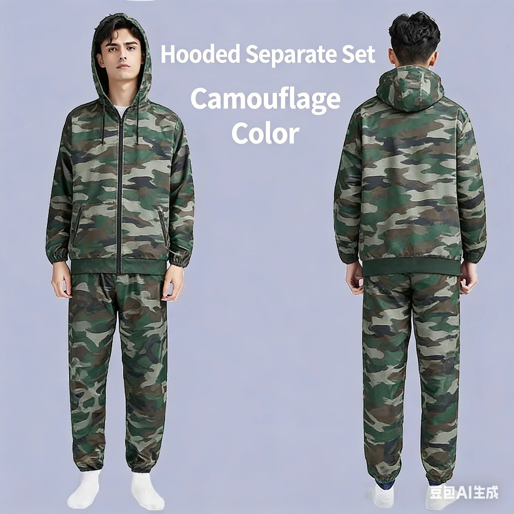 Waterproof Raincoat /Conjoined Men Raincoat/overalls Men and Women Fission Rain Suit Rain Coat Hooded Womens Raincoat