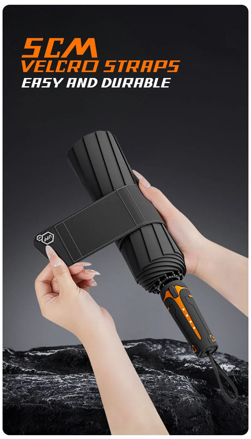 Automatic Folding Umbrella for Men and Women Mechanical Design Large Reinforced Windproof and Sunshade Ideal for Gift Outdoor Um