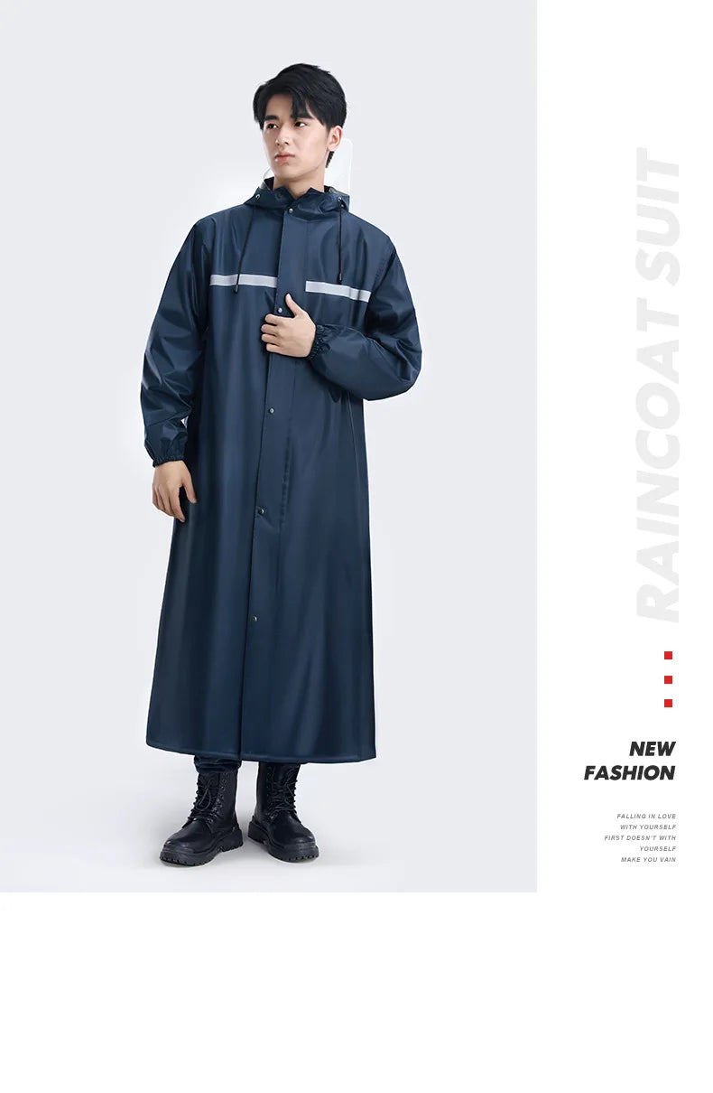 Long raincoat full body rainstorm proof outdoor men's single woman adult raincoat electric motorcycle poncho