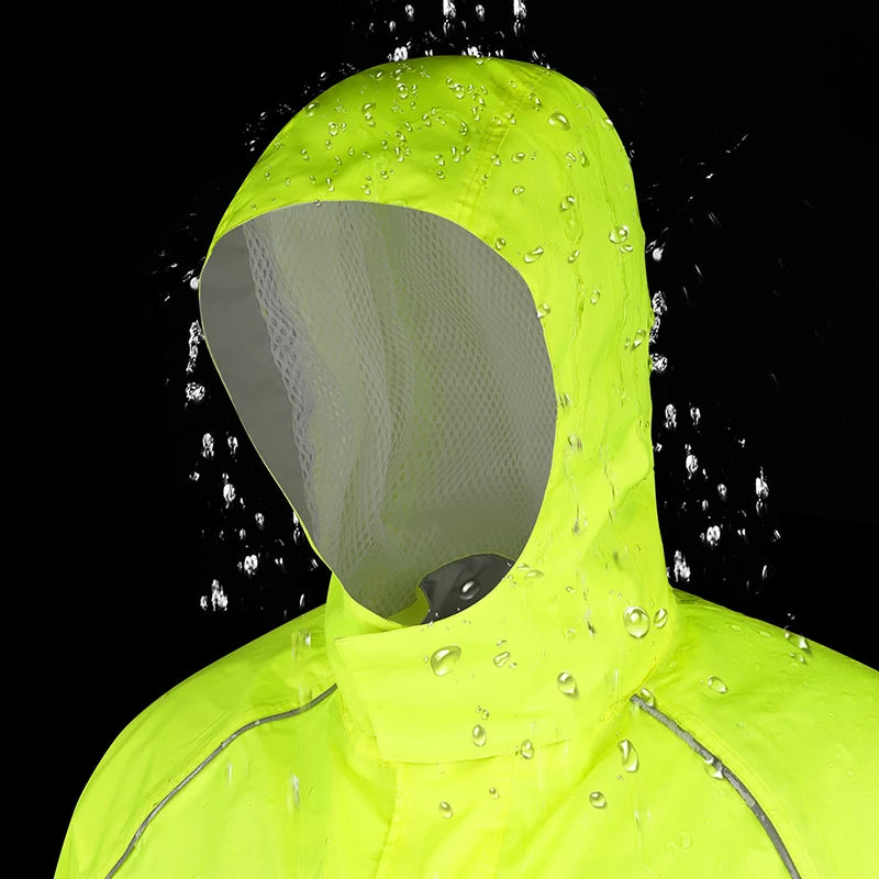 FEHER Motorcycle Raincoat Suit Unisex Rainstorm Waterproof Motorbike Raincoat Lightweight Design Tear Resistant for Rainy Days