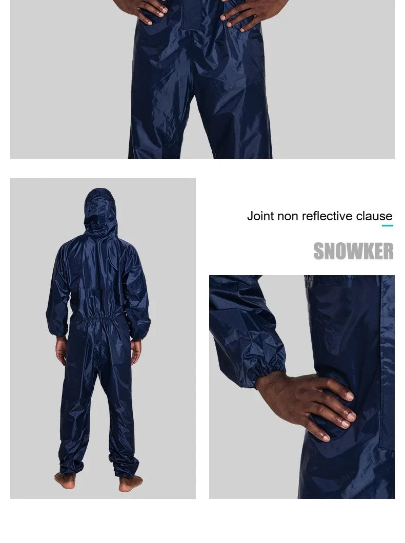 Waterproof Raincoat /Conjoined Men Raincoat/overalls Men and Women Fission Rain Suit Rain Coat Hooded Womens Raincoat