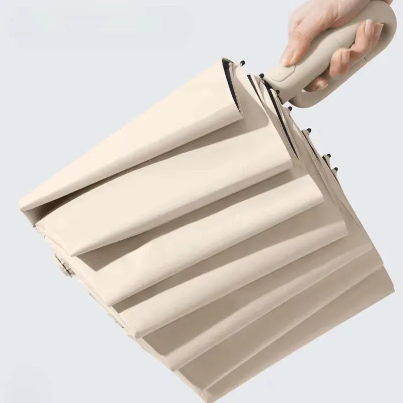 Strong Windproof Automatic Umbrella Sunshade UV Protection Folding Men's Umbrella Buckle Rain Large Parasol for Women