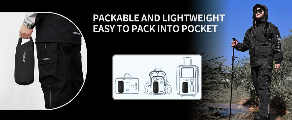 WOSAWE Motorcycle Raincoat Men Women Waterproof Motorcycle Rider Raincoat Moto Raincoat Jacket Biker Raincoat