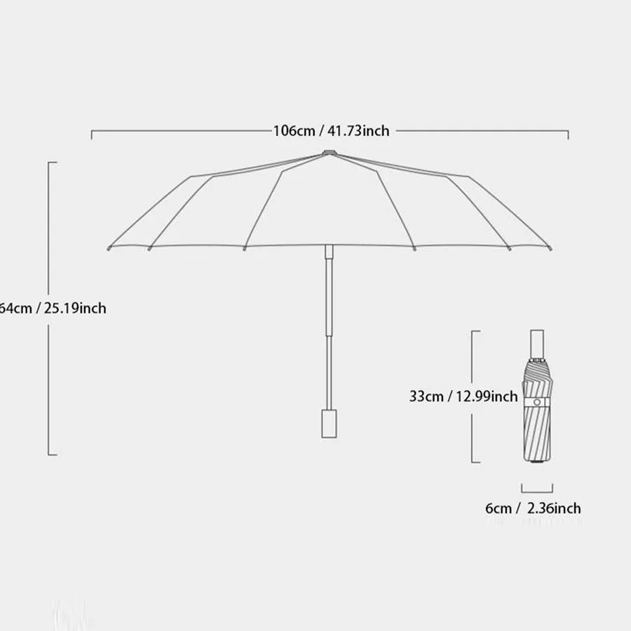 Mechanical handle umbrella, widened strap umbrella, automatic umbrella, large, sturdy, wind resistant, men's minimalist umbrella