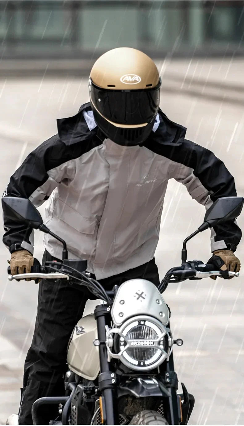 Split Waterproof Motorcycle Riding Rain Suit for Men & Women Outdoor Dirt biker Scooter/Bike Racing Jacket & Pants Set Raincoat