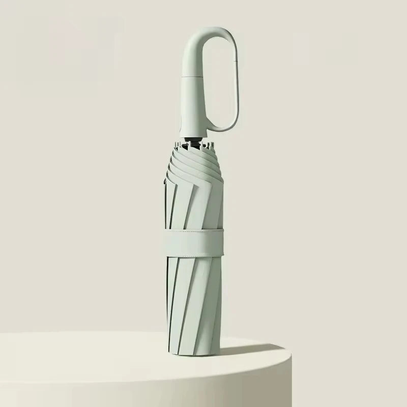 Automatic Umbrella for Men Women Fully Automatic Folding Large Rib Strong Sunshade Double Umbrella with Ring Buckle Design