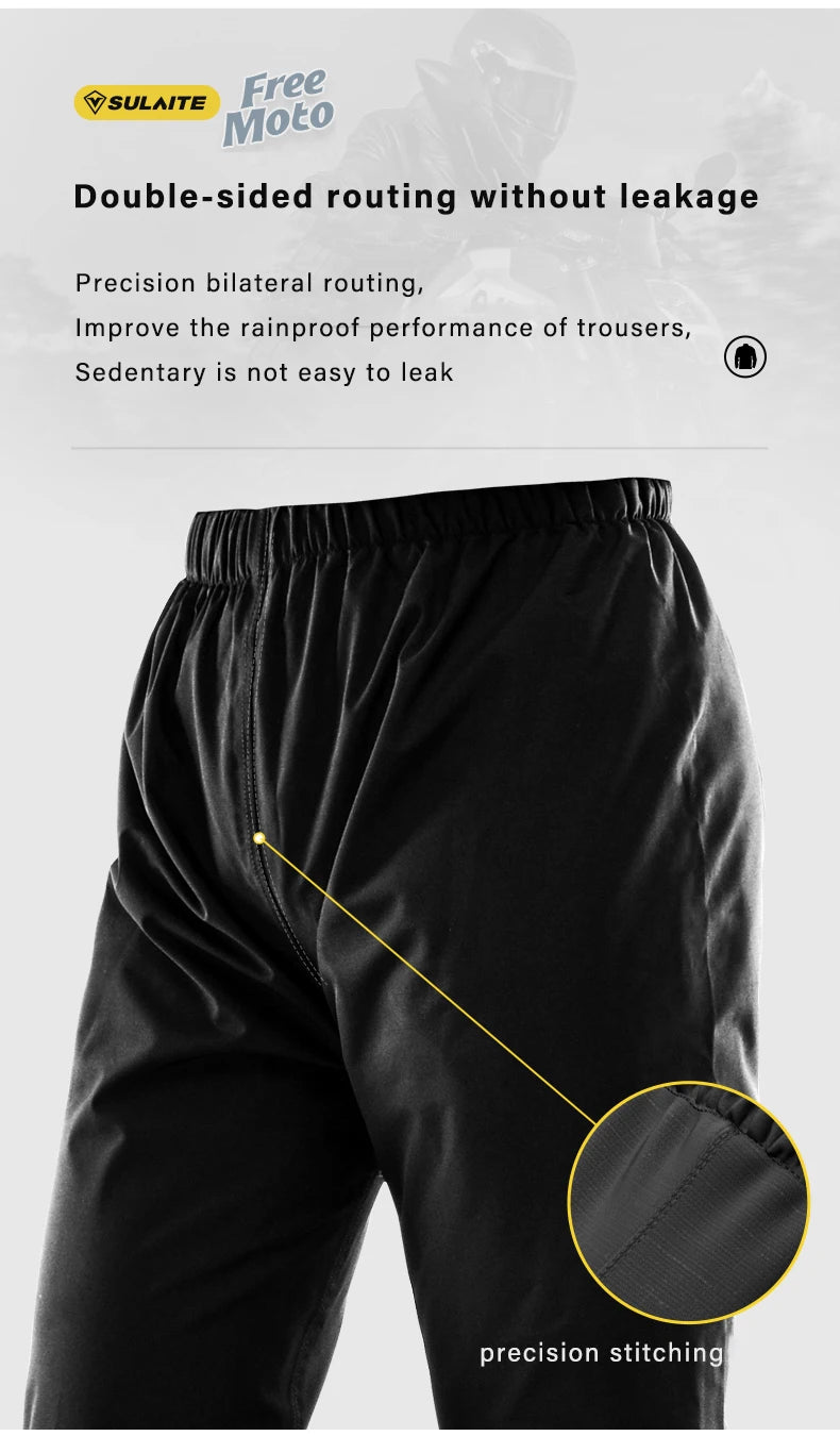 SULAITE Motorcycle Raincoat Suits Men Waterproof Rain Gear Rain Jacket Reflective Work Rain Coats Lightweight Hiking Rainsuit