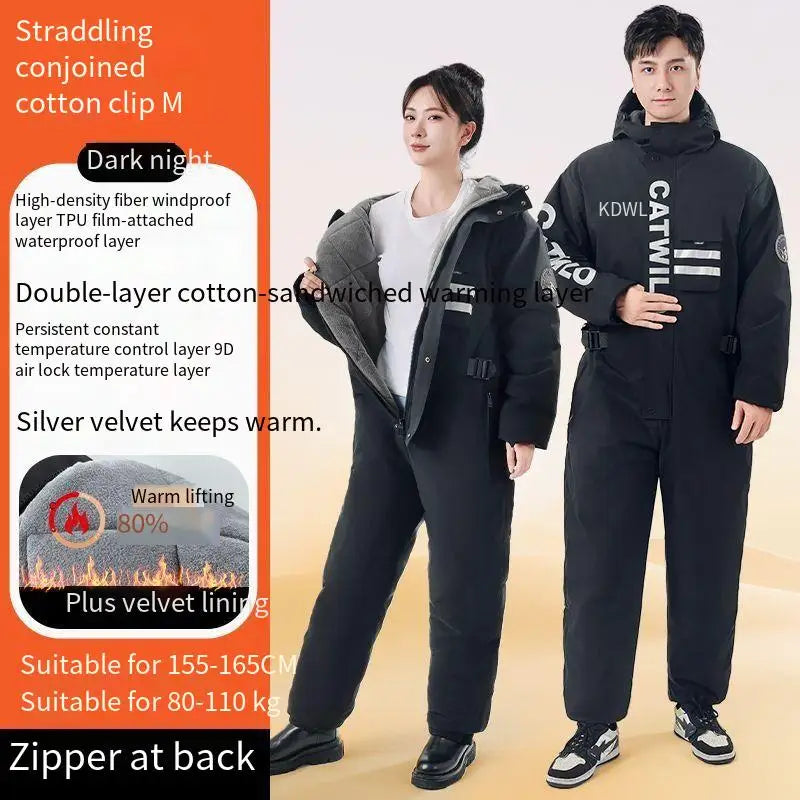 Electric Motorcycle Full-body Raincoat for Riders, Unisex Long Version with Fleece Lining, Waterproof and Rainproof Riding Rain