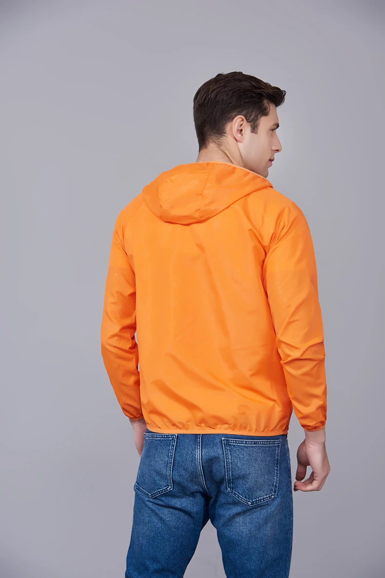 JNLN Unisex Waterproof Outdoor Sport Jacket Men Women Hiking Camping Trekking Quick Dry Windbreaker Sun-Protective Rain Coat