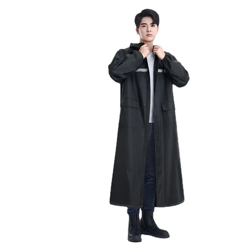 Long raincoat full body rainstorm proof outdoor men's single woman adult raincoat electric motorcycle poncho