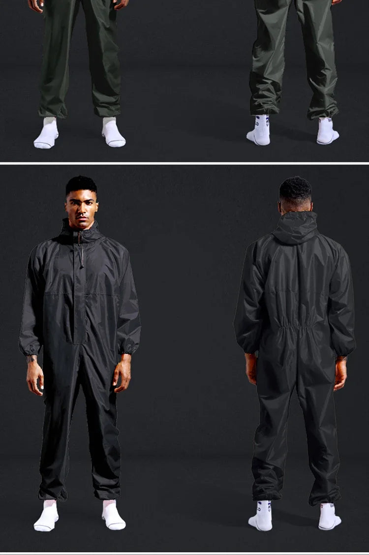 Waterproof Raincoat /Conjoined Men Raincoat/overalls Men and Women Fission Rain Suit Rain Coat Hooded Womens Raincoat