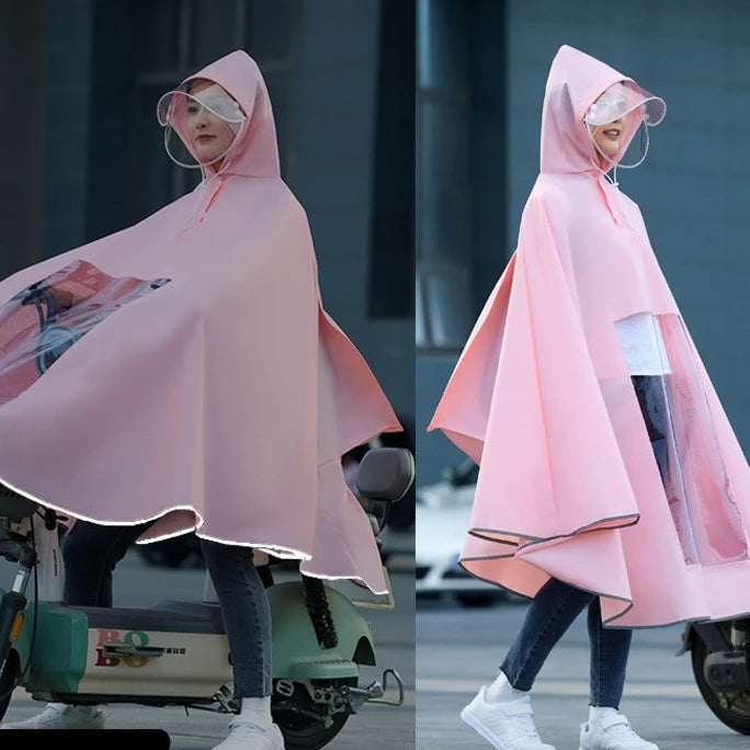 Men'S And Women'S Single Long Full Body Raincoat For Rainstorm Prevention Bicycle Electric Battery Car Raincoat