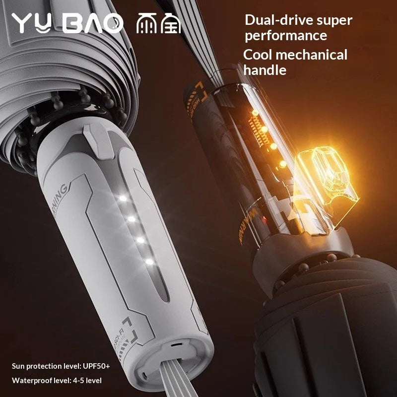 Cyber style fully automatic umbrella,extra large and reinforced,wind-resistant, UV-proof, suitable for both sunny and rainy days