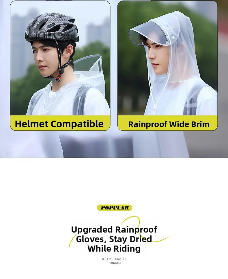 Youthful Bicycle Raincoat for School Riding Mountain Bike Road Outdoor Cycling ex High School Students Special Use