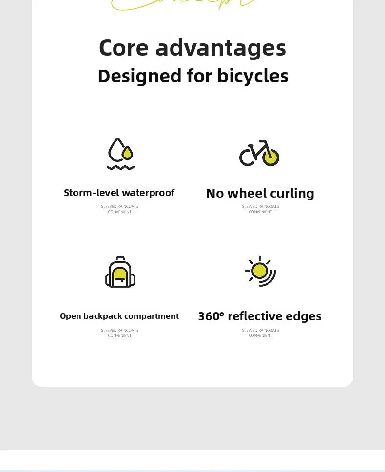 Youthful Bicycle Raincoat for School Riding Mountain Bike Road Outdoor Cycling ex High School Students Special Use