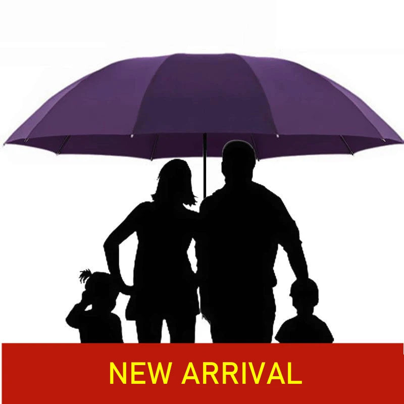 Enlarge Durable 130CM Steel Frame Umbrella Water-Resistant Pongee Canopy UPF50+ Sun Protection Manual Open Dual-Use for Travel
