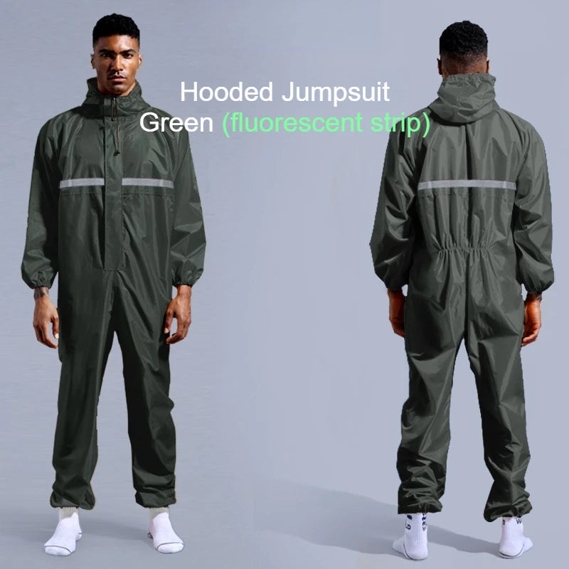 Waterproof Raincoat /Conjoined Men Raincoat/overalls Men and Women Fission Rain Suit Rain Coat Hooded Womens Raincoat