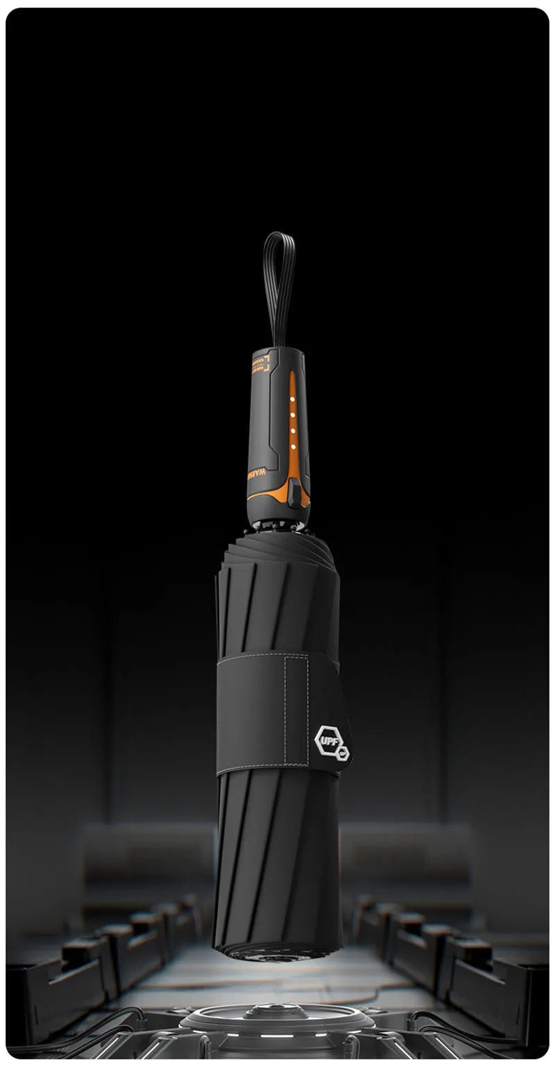 Automatic Folding Umbrella for Men and Women Mechanical Design Large Reinforced Windproof and Sunshade Ideal for Gift Outdoor Um