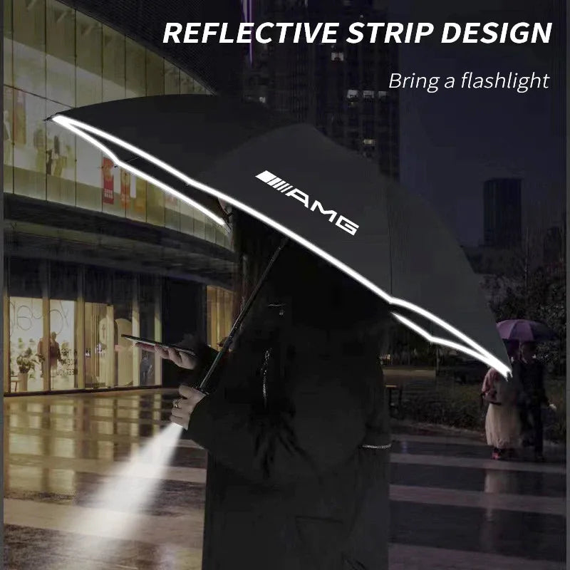 Mercedes Benz A B C E S Class AMG GLA GLB GLC GLE CLA CLS SLC GLS GLK SLK Vito Car Automatic Folding Windproof Sunshade Umbrella